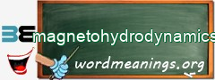 WordMeaning blackboard for magnetohydrodynamics